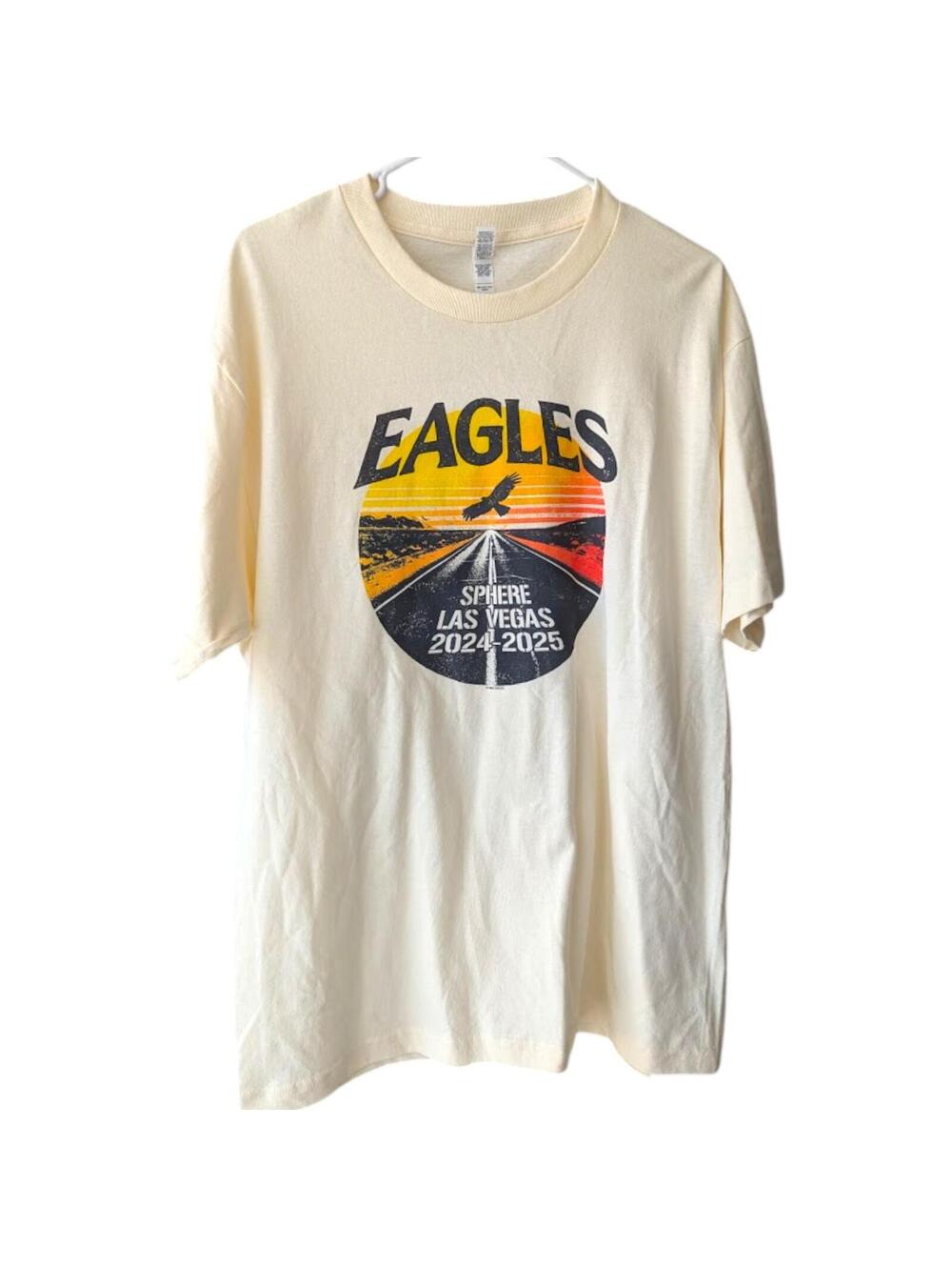 Eagles Sphere Las Vegas Sunset Band Tee L Tour 24-25 Concert American Apparel